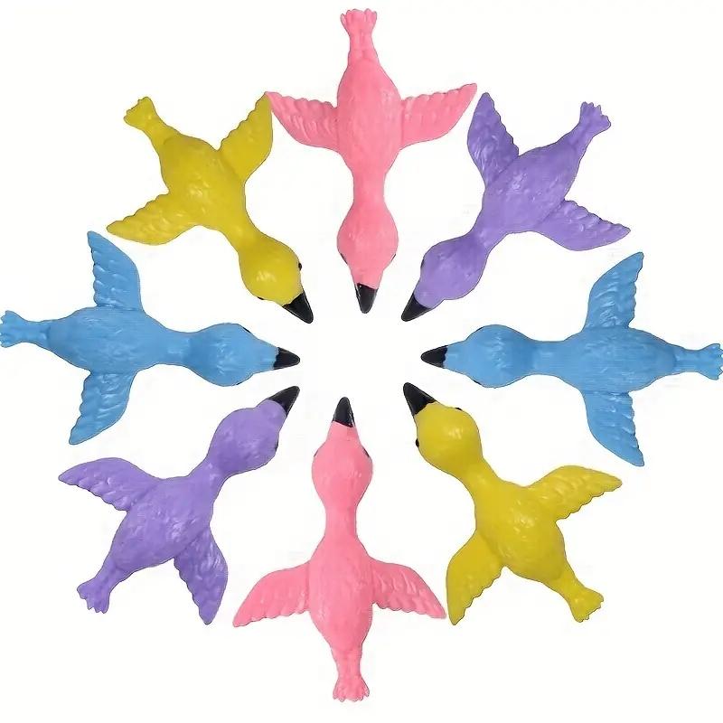 Katapultstart Flamingo Spaß und knifflige Schleuder Übung Flamingo Elastische fliegende Finger Vögel Klebrige Spielzeuge Dekompression