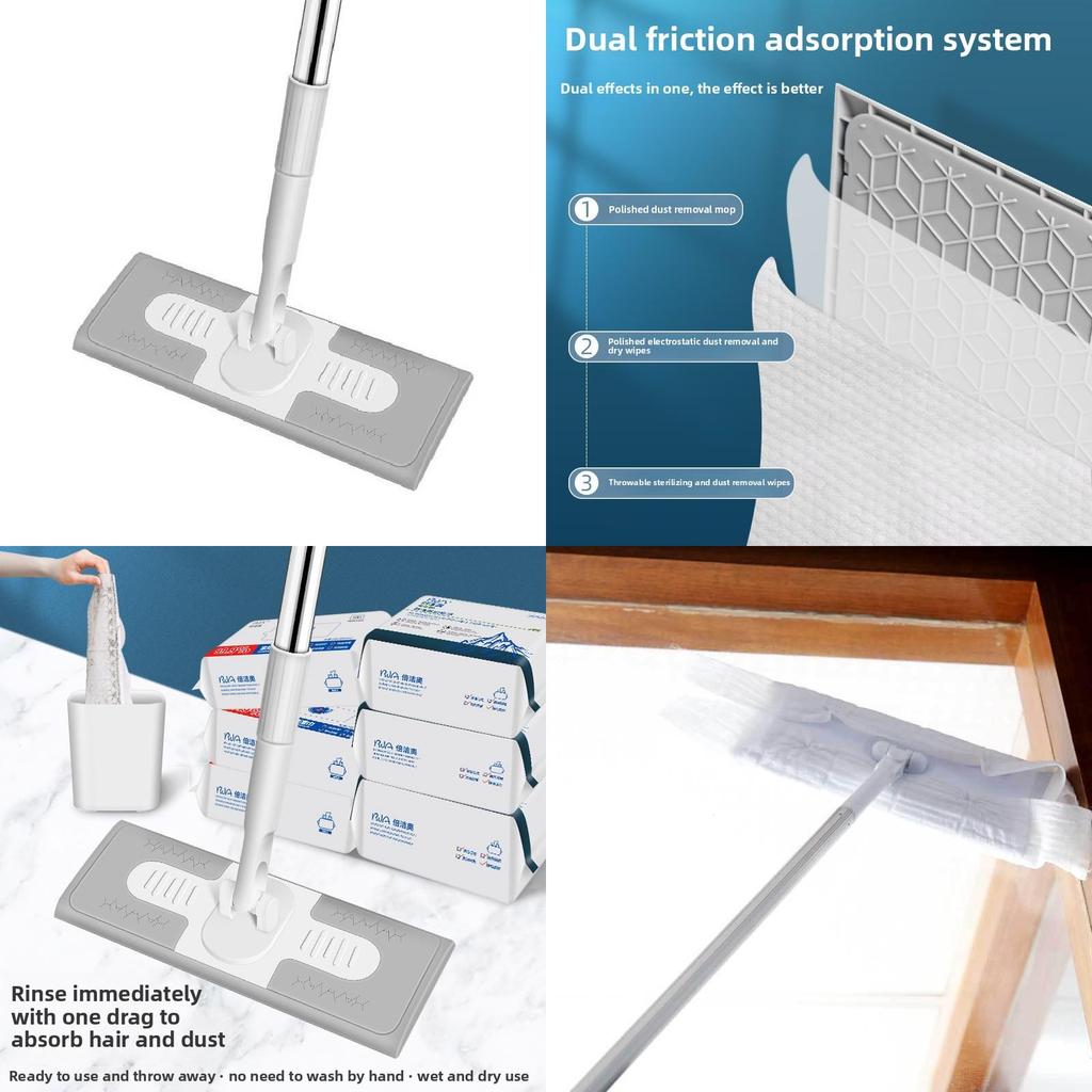 Elektrostatischer Einweg-Bodenmopp Rotierender Trocken-Nass-Reiniger Heimreinigungswerkzeug