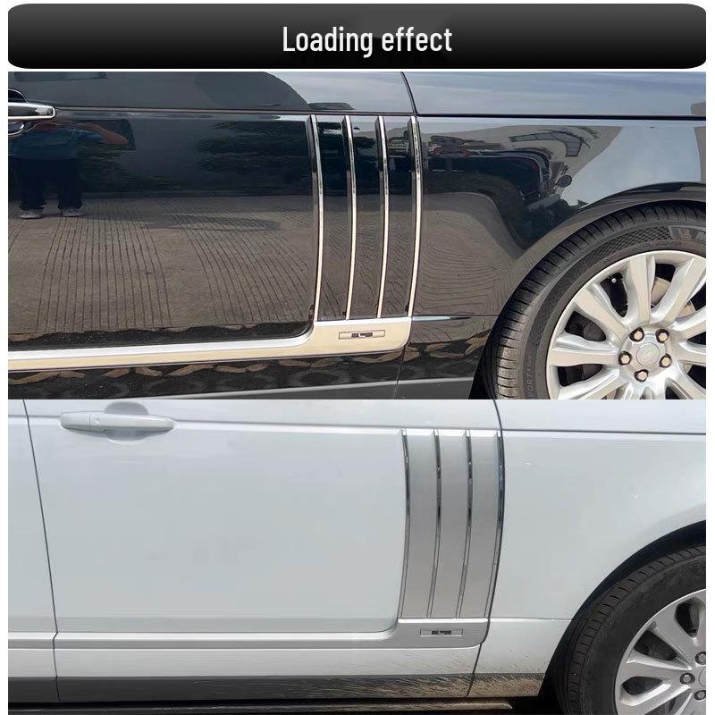 13-18 Range Rover Executive Schwarzes Karosserie-Kit: 22-teiliges Zierleisten-Set mit Gitter, Haifischkiemen & Türgriffen