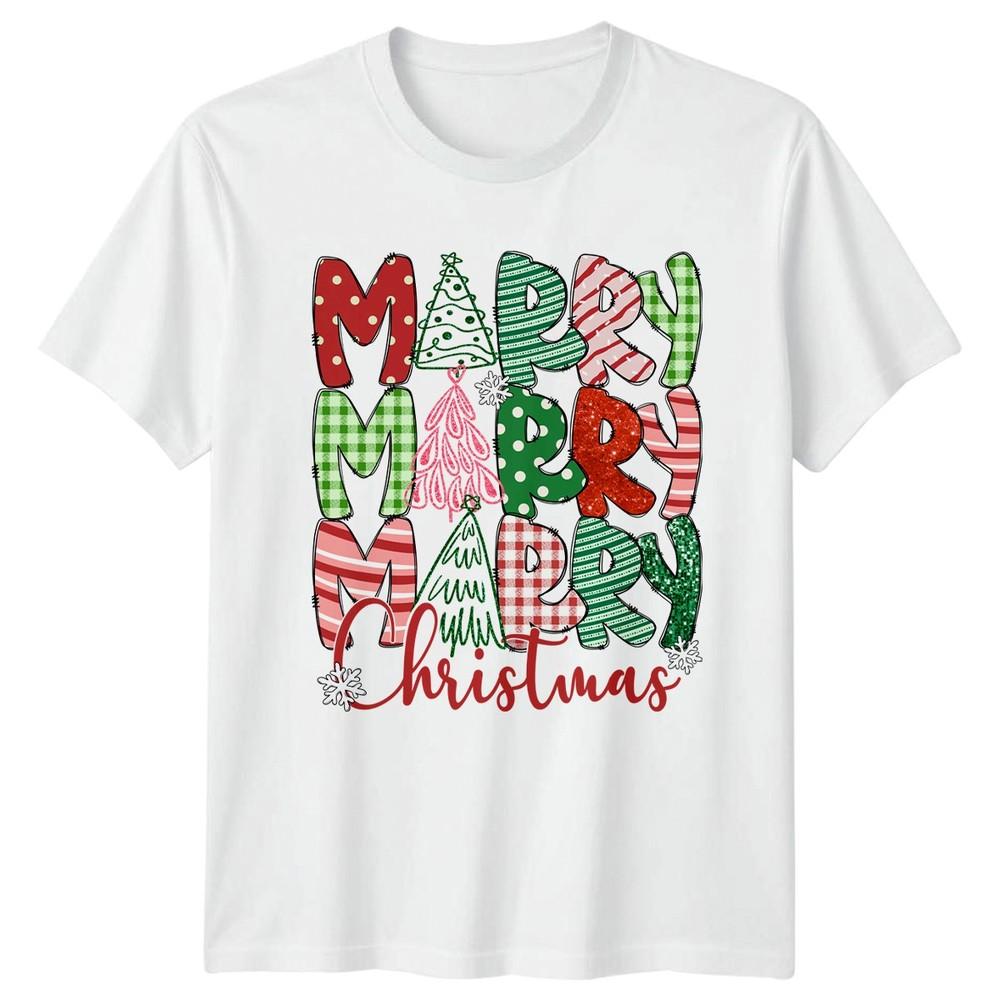 Merry Merry Merry Christmas Holidays Graphic Tee Unisex Unisex Unisex T Shirt S