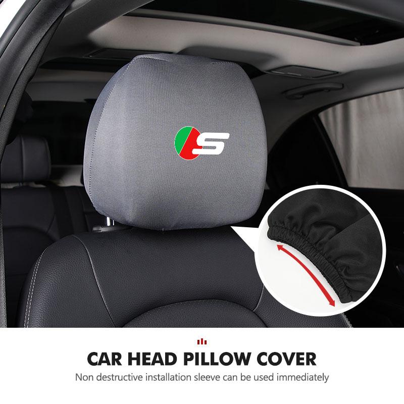 Car Seat Headrest Pillow Cover Dust Dirty-proof Protective Cover Accessories For Jaguar XF XJ XE XK S-Type F-Type X-Type F-Pace SS16