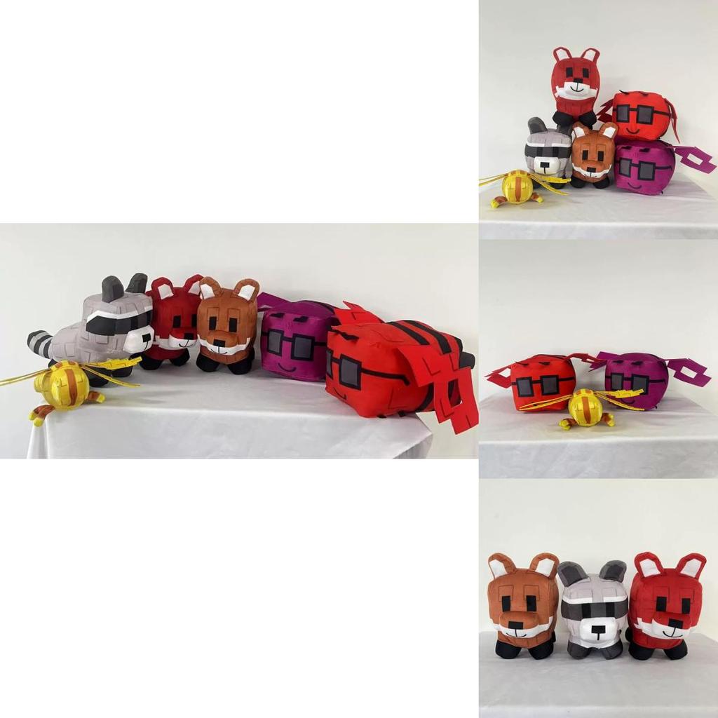 Grow A Garden Plush Raccoon And Fox Animal Dolls With Soft Crystal Cotton For Kids Playroom Decor