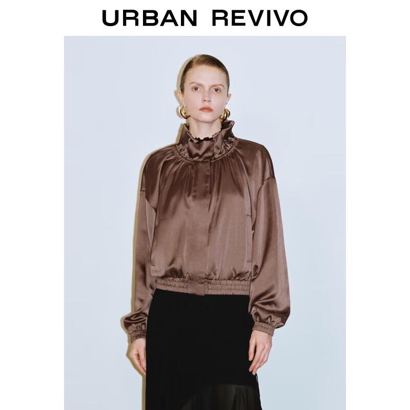 

UR 2025 Весенняя женская куртка свободного кроя со стойкой L