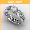 Inlaid Rings Sapphire Women Jewelry Decoration Fashion Gifts Design Elegant