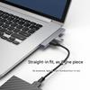Aluminium 4-Port Mehrfach-USB-Splitter USB 90-Grad-Stecker Platzsparendes Verlängerungskabel für Laptop PC Konsolen