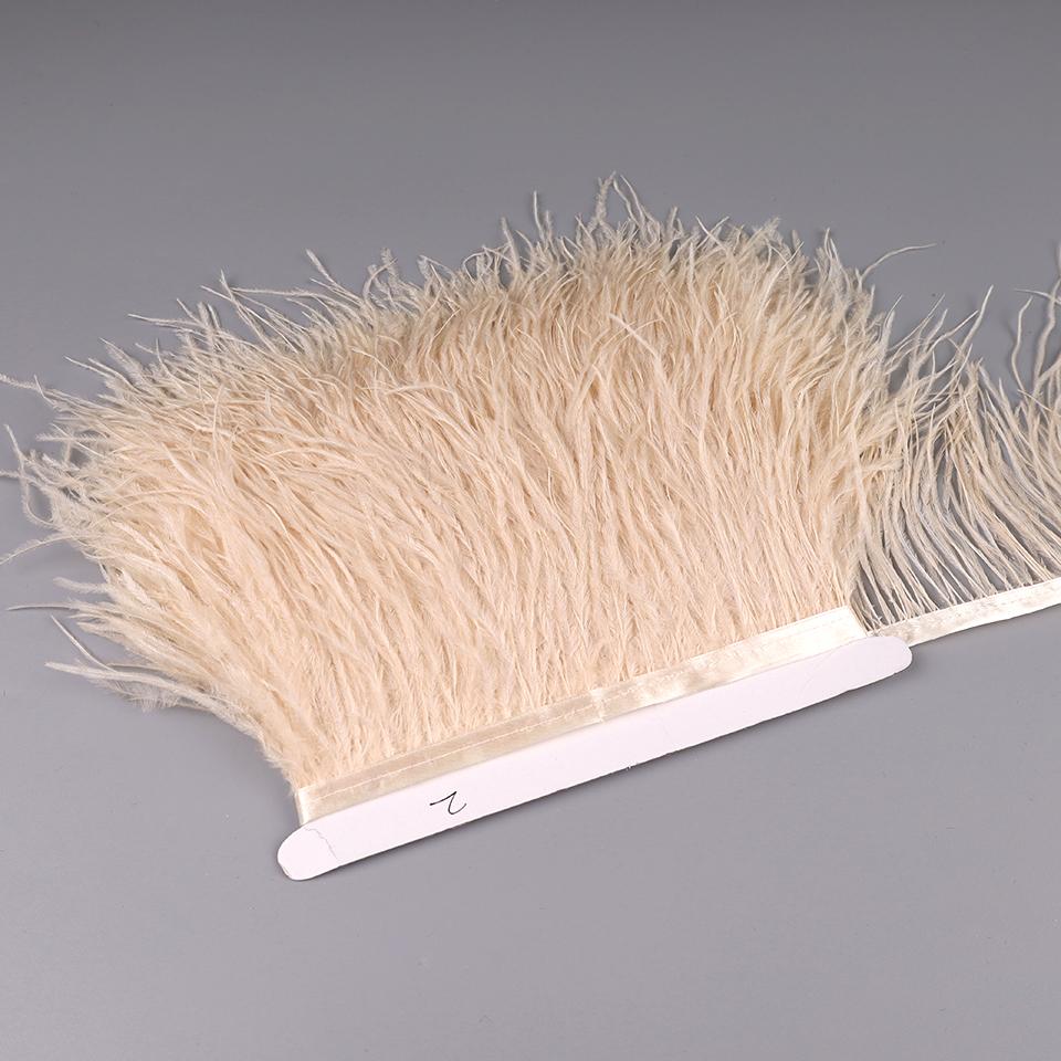 Feather10-15cm Ostrich Feathers Trim Plumes Ribbon Selvage For DIY Wedding Dress Decoration Handiwork Crafts Accessories