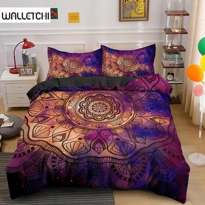 Psychedelic Boho Luxury Bedding Set 3PCS with Pillowcase King Duvet Cover Queen 2/3pcs Polyester Comforter Cover Home Textile