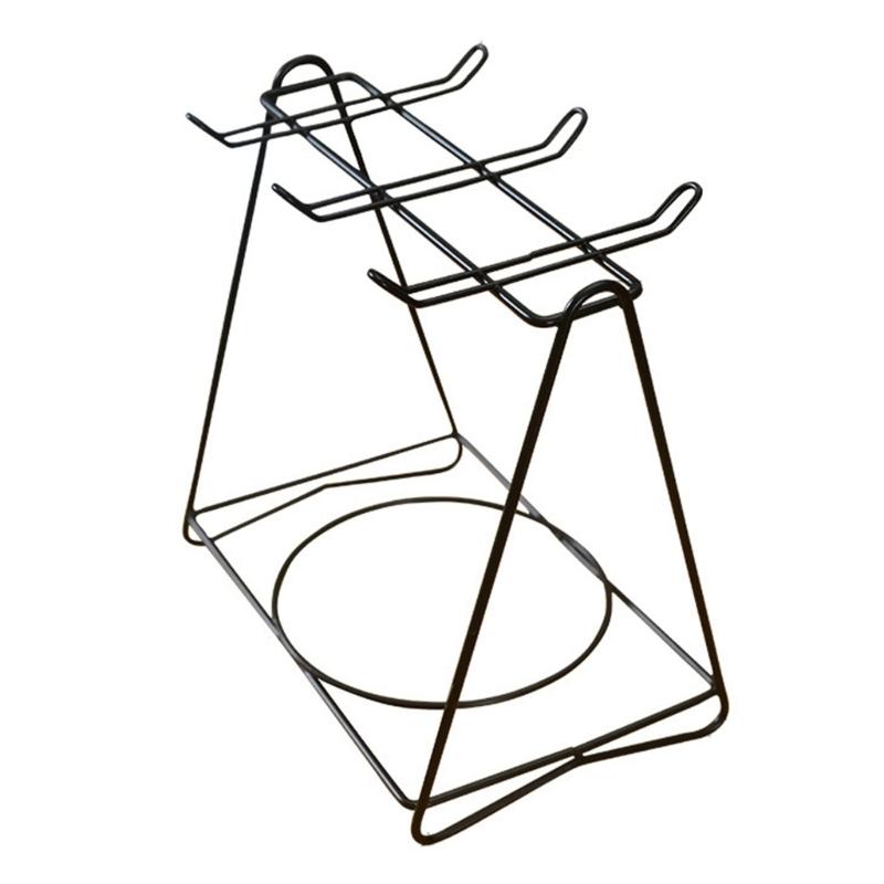 

Portable Black Triangles Coffee Cup Holder in Stainless Steel for Organized Kitchen Supplies and Office Storage 1