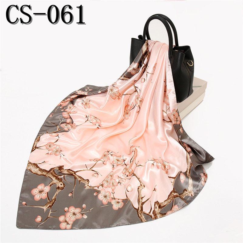 Women's Versatile Silk-Like Satin Scarf, Large Square Shawl for Spring & Autumn