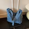 Crossbody Bag Denim Canvas Bag Buckle Strap Simple Tote Bag Casual Vintage Handbag  Streetwear