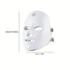 7 Color LED Lighted Facial Mask, Rechargeable, Touch Control, Unscented, 400mAh Battery, USB Charging, Perfect for Men and Women, Festive Gift