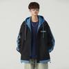 Jacket Men's Spring and Autumn New Trend Workwear Men's Hooded Versatile Fake Two Men's Teen Jacket