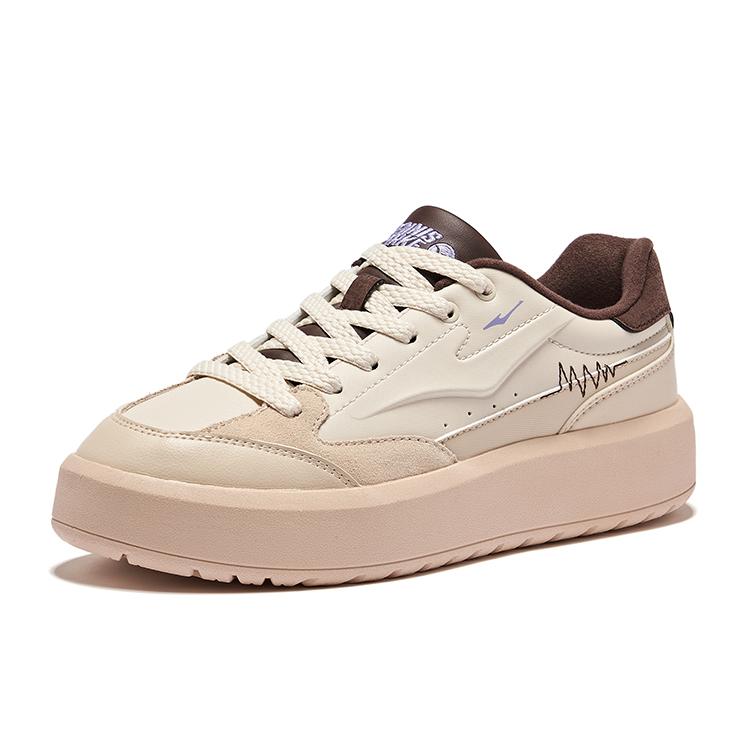 Hongxing Erke Yuanqi 1.0 Retro Casual Non-Slip Wear-Resistant Low-Top Sneakers Women sneakers Beige 52123301051-106