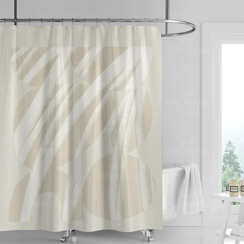 Abstract geometric graffiti shower curtain Nordic minimal wind waterproof fabric bathroom curtain shower curtain 180x200
