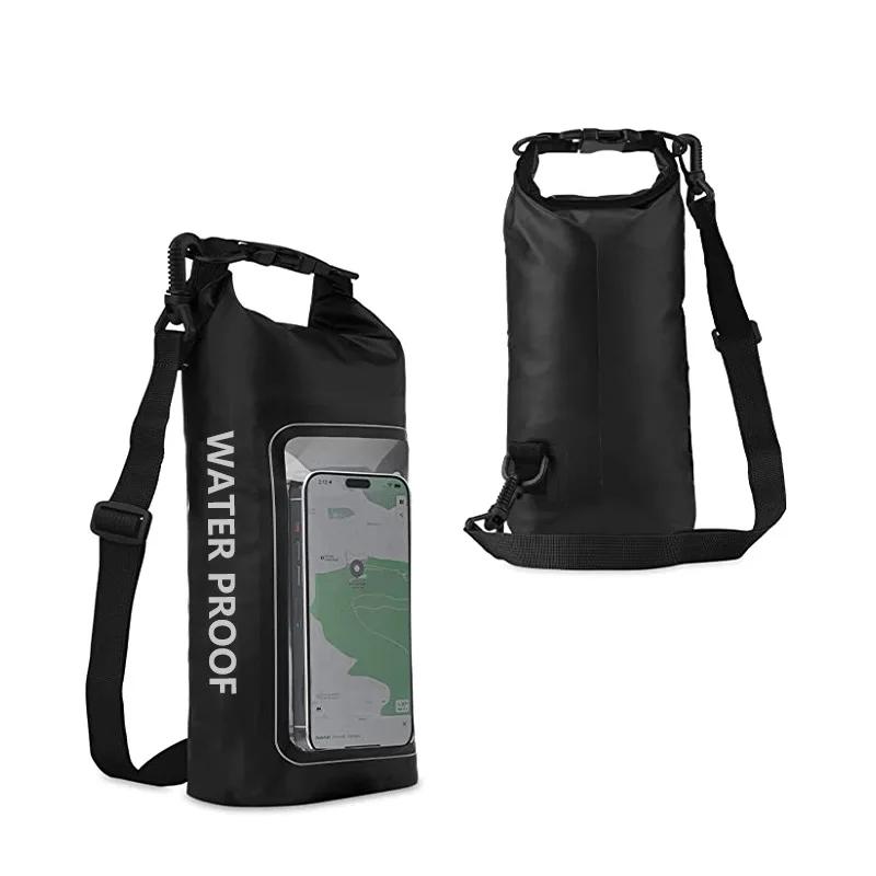 Outdoor-Sporttaschen 2L Dry Bag Touchscreen PVC Wasserdichte Taschen Für Trekking Driften Rafting Surfen Kajak Camping Ausrüstung