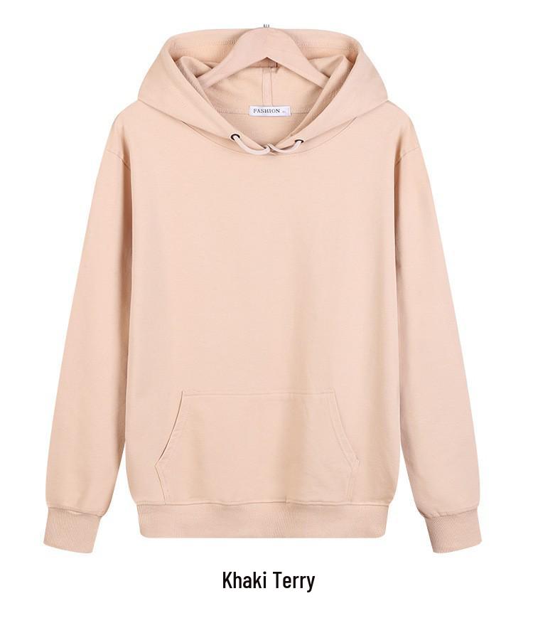 Men s 260g Heavyweight Hoodie, Small Loop Cotton, Regular Fit, Solid Color, American Style, Thickened Hooded Sweatshirt XXL