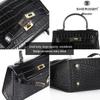 Women's Small Luxury Quilted Cowhide Kelly Style Shoulder Bag