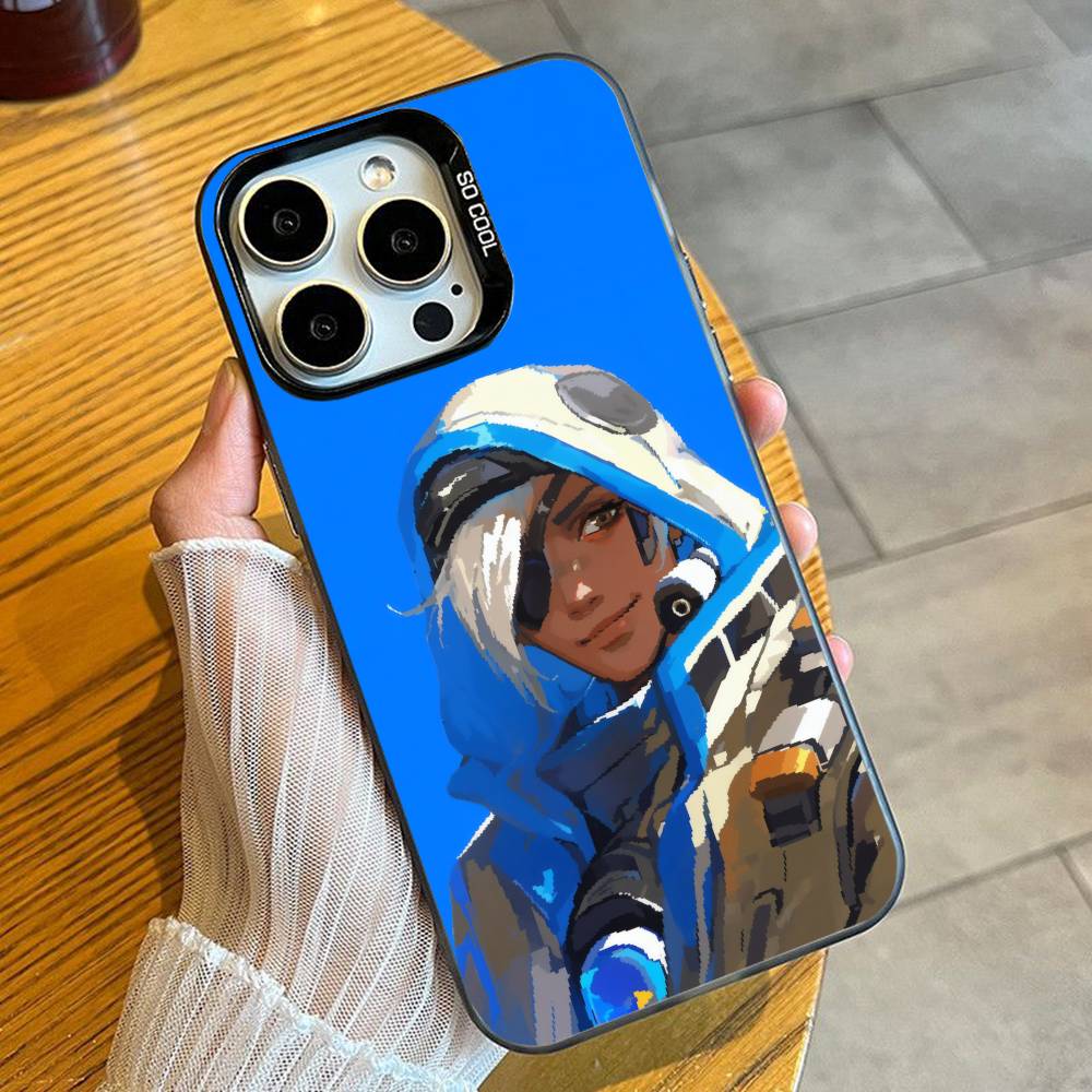 

OW Game Characters Printed Phone Case For iPhone 16 17 15 14 12 13 Pro Max Black Candy Matte Shockproof Cover iPhone15promax