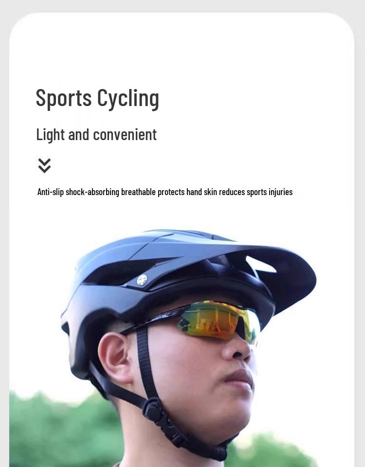 Half-Finger Breathable Cycling Gloves for Men & Women - Shock Absorption, Ideal for Road & Mountain Biking