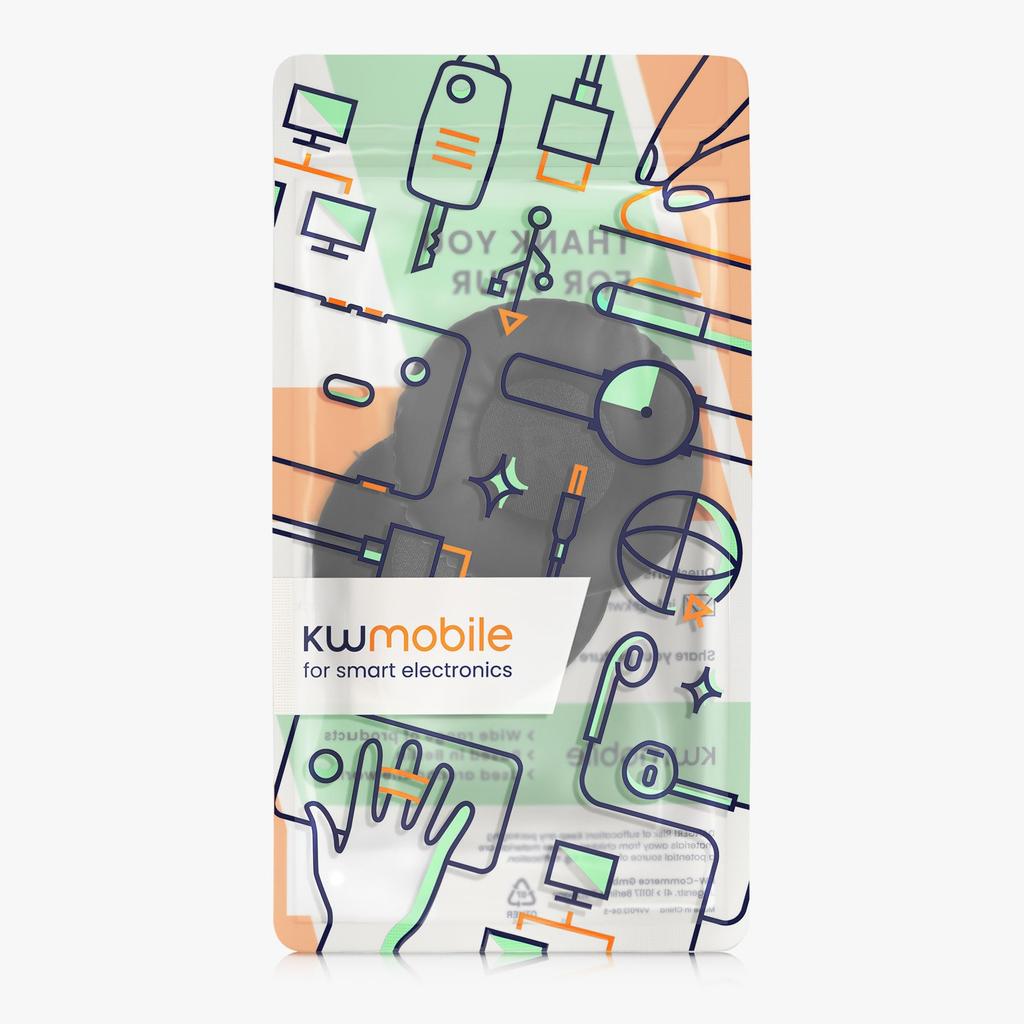 kwmobile 2x Replacement Ear Pads for OneOdio Pro 10 Pro M Pro C Cushioned PU Black / / - Leather,