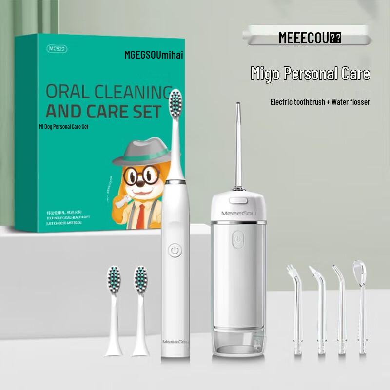 MEEEGOU MC522 Sonic Electric Toothbrush & Water Flosser Set CN plug (adapter included)