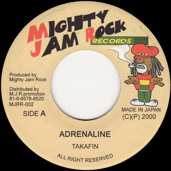 

7-дюймовая пластинка TAKAFIN Adrenaline MJRR002 MIGHTY JAM ROC 2000 Япония Регги Ска Даб Б/У