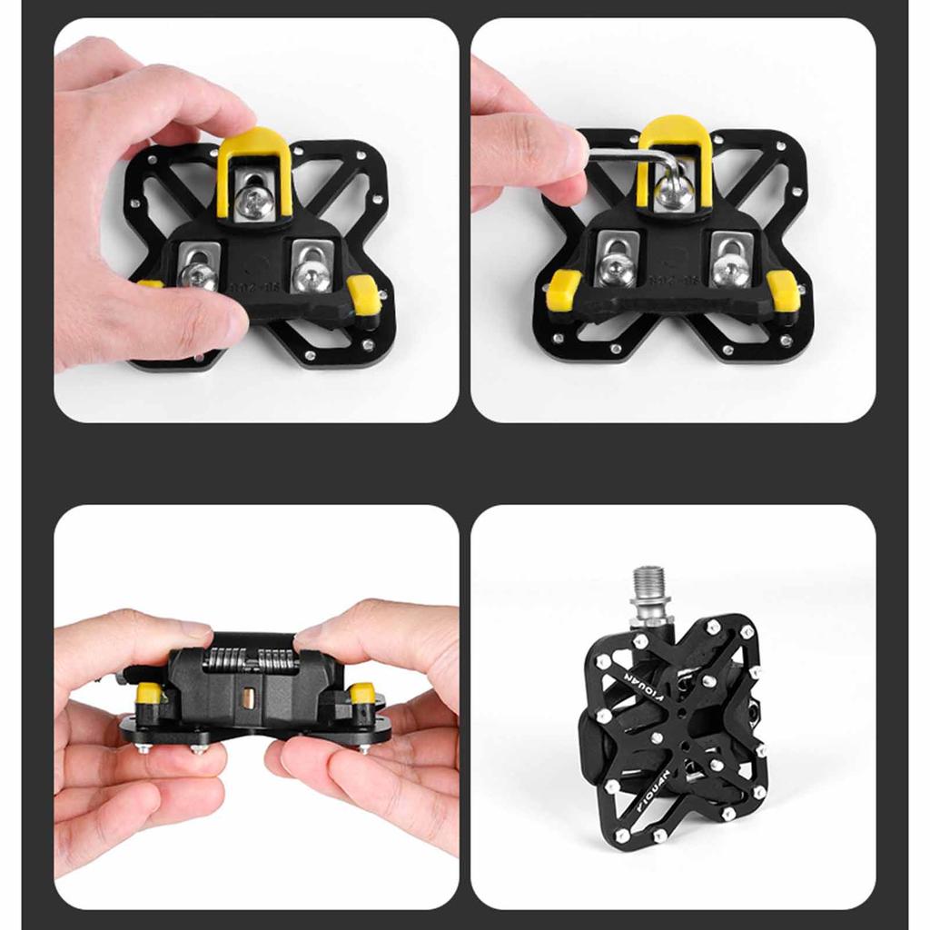 Pedals – Flat Aluminum Alloy Pedal Conversion Plates for Mountain & Road Bikes, Universal Cycling Accessories