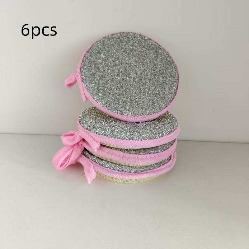 

6pcs/12pcs Dishwashing Sponge Block, Kitchen Non-Stick Oil Brush, Double-Sided Cleaning Magic Eraser