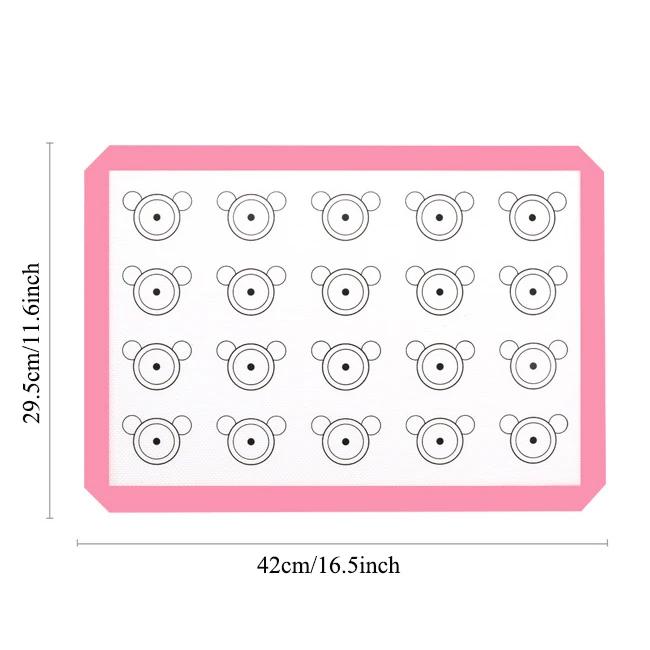 Silicone Macaron Baking Mat, Non-Stick Silicon Liner for Bake Pans & Rolling - Macaroon/Pastry/Cookie Making