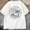 Happiness Comes In Waves Ocean Summer Trip Men's Tracksuit T-shirt Round Neck Short Sleeve Spor