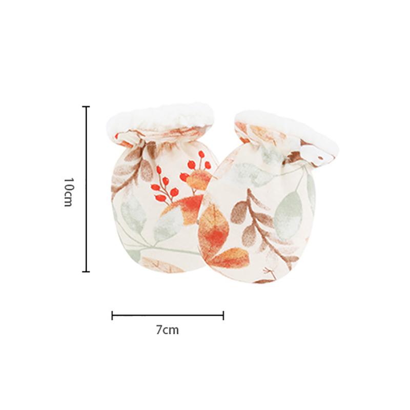 3Pair Thickened Lamb Wool Baby Gloves Anti Scratch Soft Elastic Winter Warm Newborn Mittens Infant Hand Covers Comfortable Protective Gear 0-1 Years