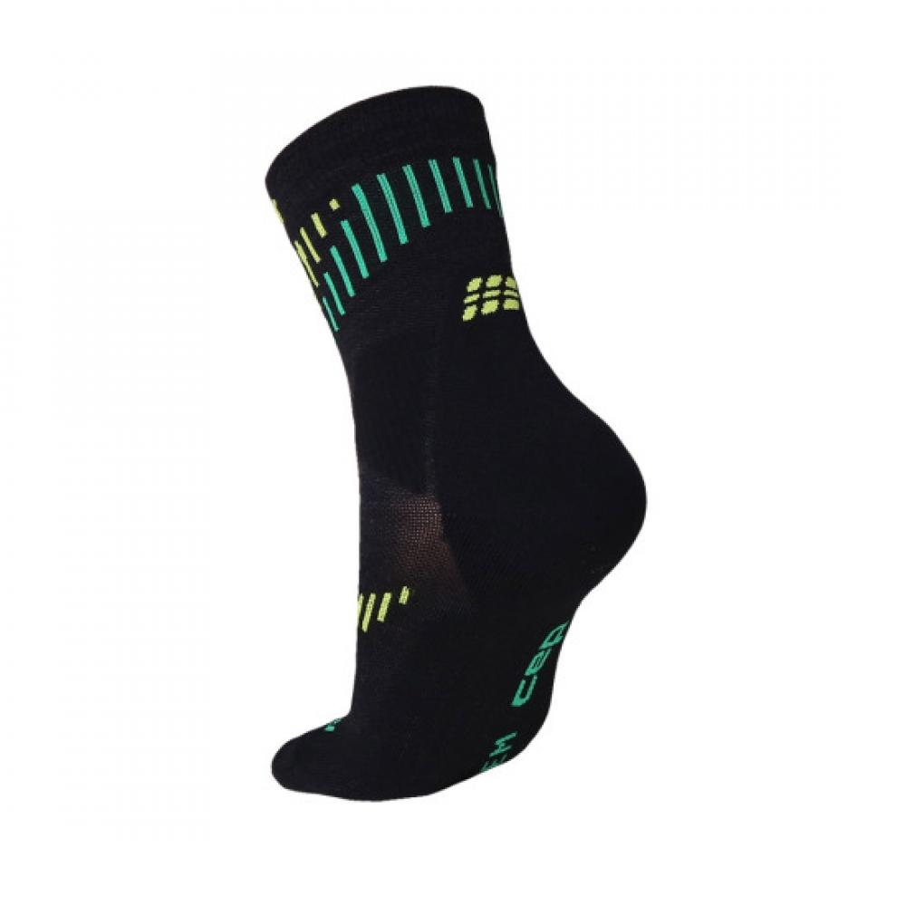 Cep Core Run Merino Mid Cut 3.0 Running Socks Black Lime Wp9clv