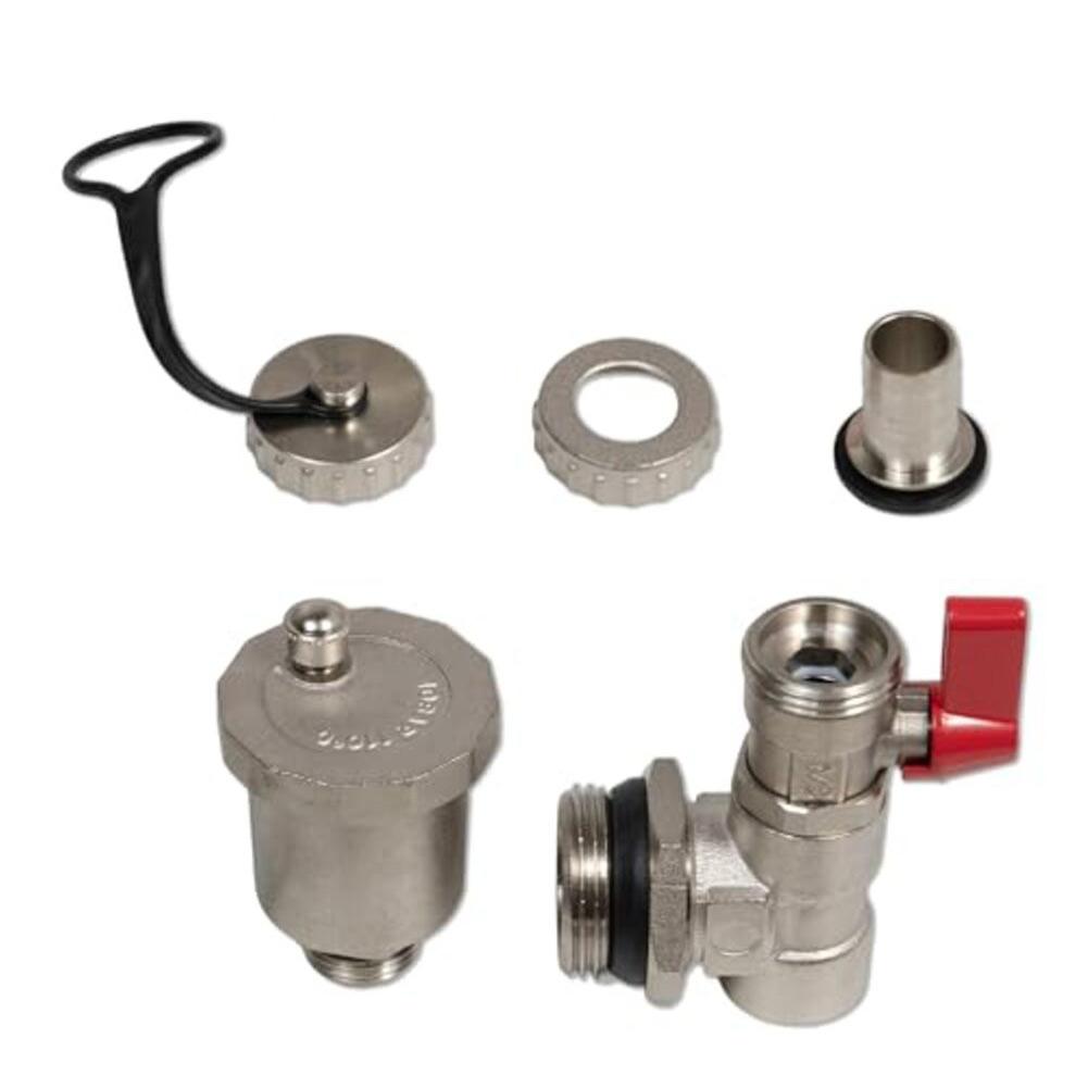 For Underfloor Heating Automatic Drain Device with 1 Inch DN25 and 12 Inch DN15 Brass Components for Air Removal and Drainage