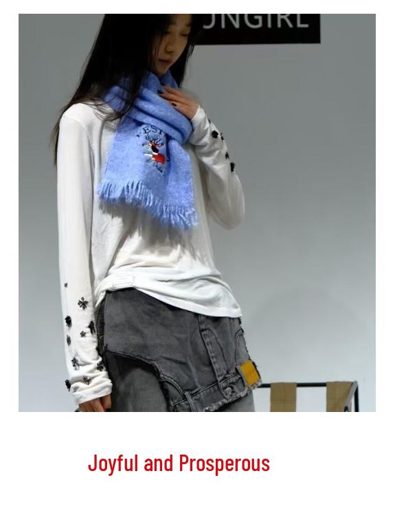 Women's High-End Knit Christmas Scarf – Thick, Warm, and Versatile for Autumn and Winter