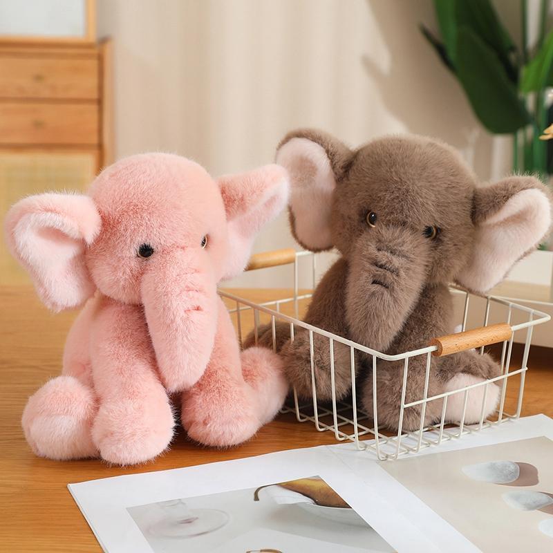 23/35cm Cute Pink Long Nose Elephant Plush Toys Lovely Soft Stuffed Cartoon Animals Dolls For Birthday Christmas Gift