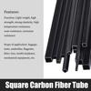 1/2/3pcs Carbon Fiber Square Tube 3mm~10mm , 250/500mm Length,Outer Inner Square Carbon Fiber Pipe