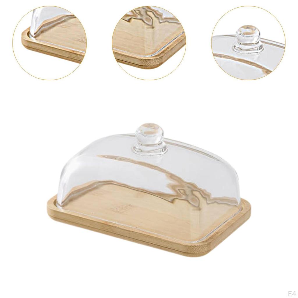 Suporte para Bolo com Cúpula Prato de Sobremesa Manteigueira Exposição Decorativa de Frutas Bandeja de Servir para Casamento