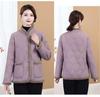 Women's Winter Cotton Jacket: Fleece-Padded, Jacquard Fabric, Age-Reducing, Warm, Chinese-Style, Enhanced Thickness.