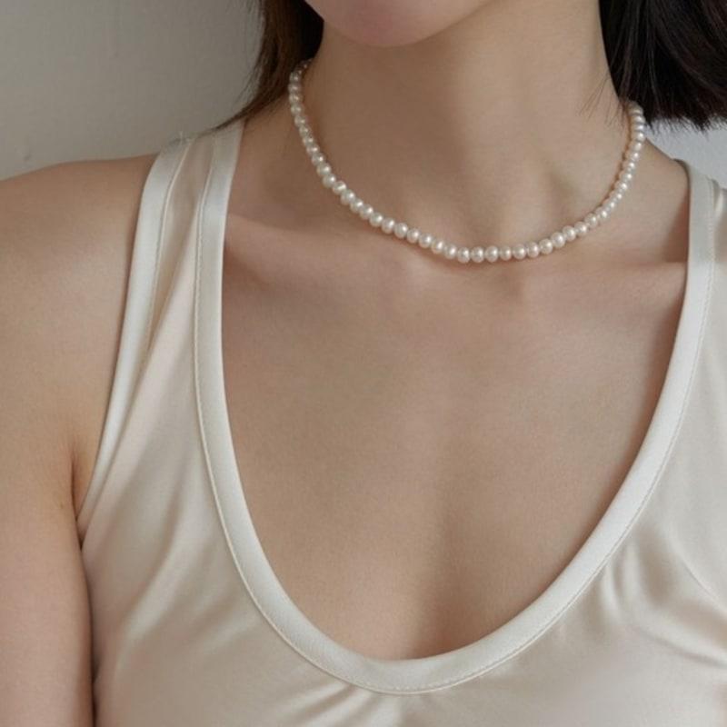 Aube De Moi Classic Bloom Pearl Necklace (5mm)