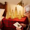 Christmas Ornaments Decorations Lighted Christmas Tree with Lights LED Small Home Decor Artificial with Lights for Desk Table