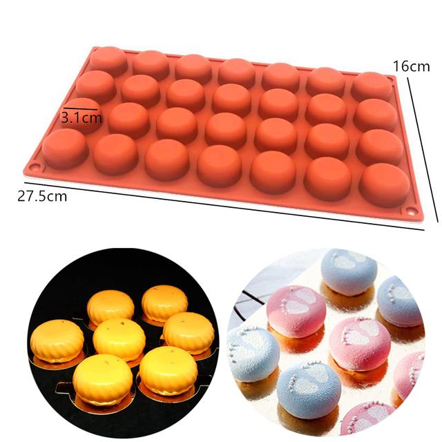 Multiple Styles Silicone Hemispherical and Spherical Molds – DIY Baking Chocolate Cup, Filled Cake, Pudding, Dessert Decorating Mold Set