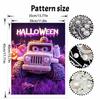 Halloween car pearl painting handmade diy art white pearl home decoration painting