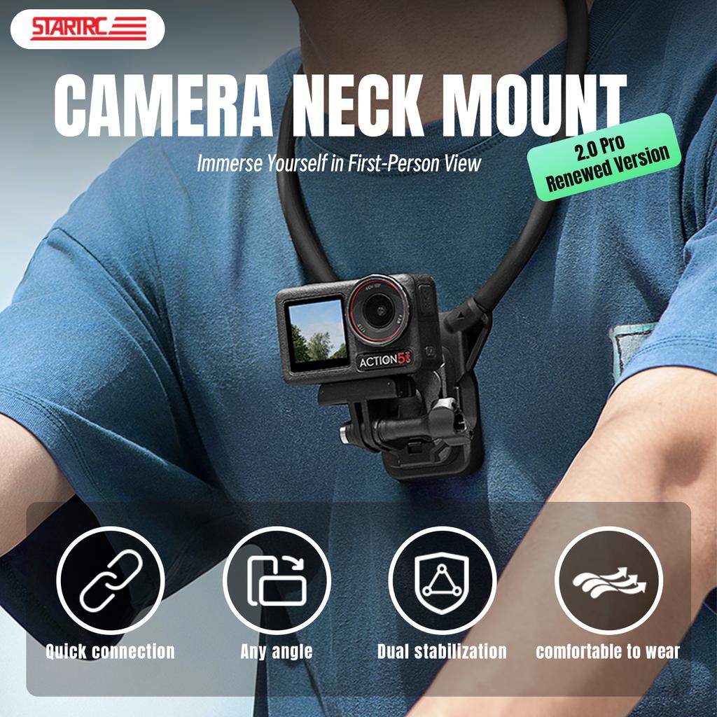 Magnetic Neck Mount For DJI Osmo Pocket 3/Action 3/4/5 Pro Universal Camera Holder Stand For Gopro HERO13/12/11/10/9 Accessories
