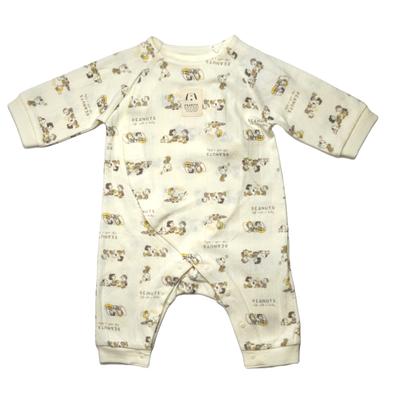 Snoopy Coverall Preall Open Front Joint Jacquard Baby Clothes 215151602 Allover Pattern [Takihyo] 60-70