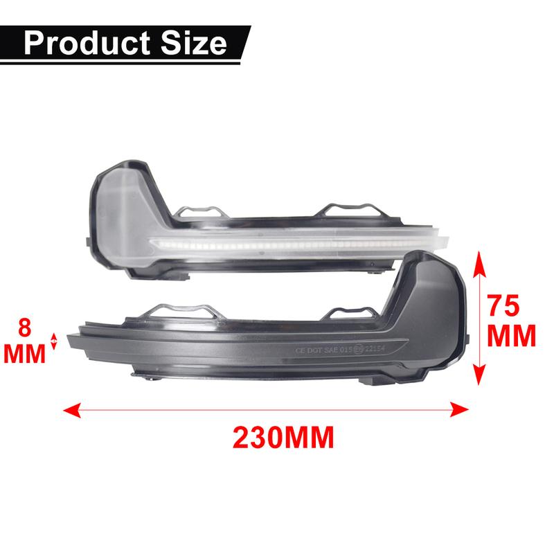 A Pair LED Side Mirror Dynamic Turn Signal Sequential Light For Volkswagen VW Tiguan MK2 Import Tiguan,For Touareg MK3(EU)
