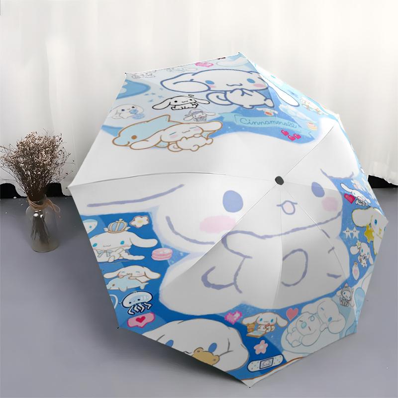 1pc Cute Cinnamoroll Idea Design Automatic Opening and Closing Umbrella - Lightweight 3-Fold Design, Suitable for Fans, Travel, Daily Use, Interesting
