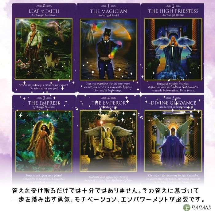 Archangel Power Tarot Cards, English Version, Tarot Reading Instructions, Japanese Instruction Manual Included, Authentic Tarot Cards, 78 Cards