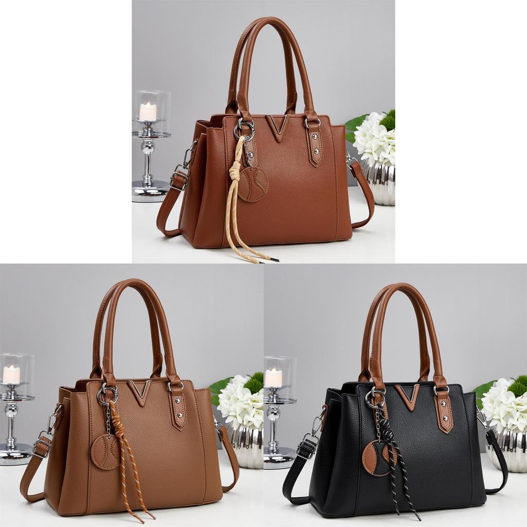 Stylish Ladies Handbag Made Of Pu With Zipper Closure For Office Use