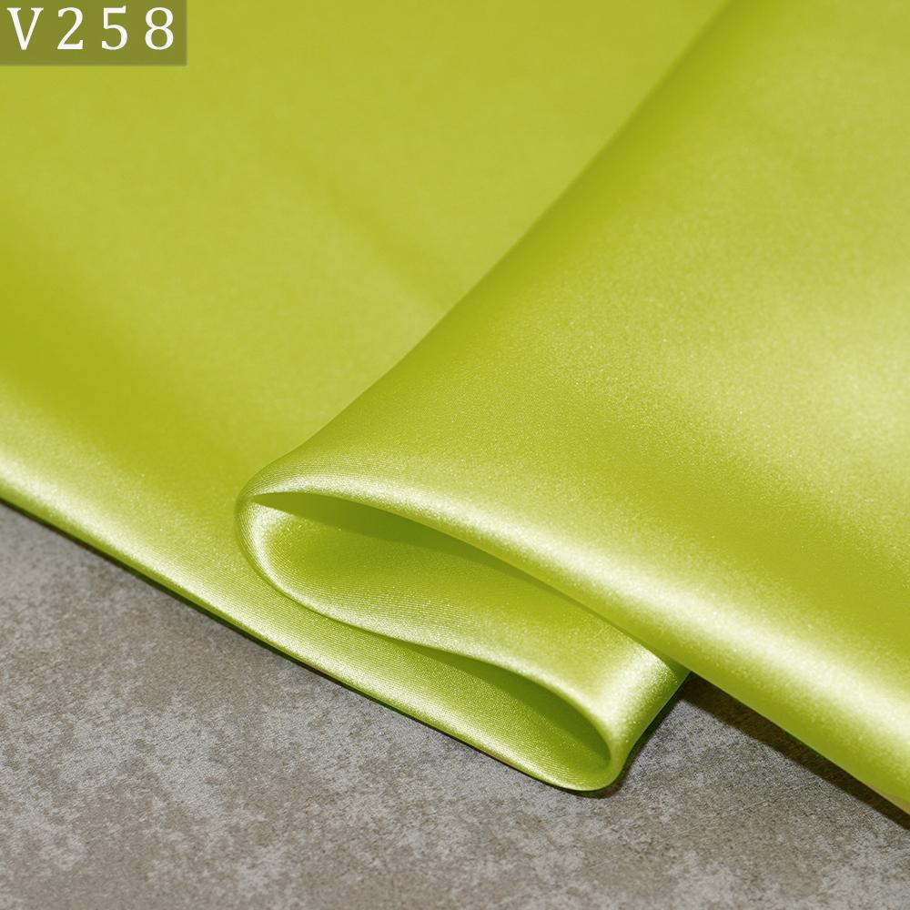 HYSK Natural Genuine Pure 100% Silk Crepe Satin Fabric Silk China Duchess Plain Brown by Meter for Dress Bedding Wedding