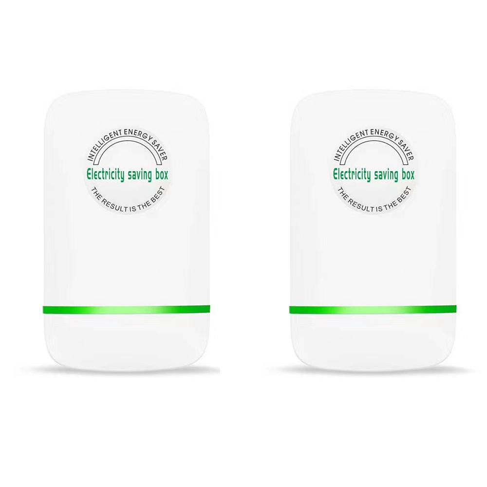 

2pcs Electricity Saving Boxs Efficiency Smart Plug for Home Office Factory White